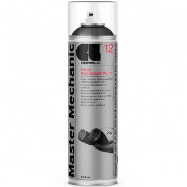 Žáruvzdorná barva sprej COSMOSLAC  500 ml do 700 C černá (brzdy motor, výfuk)