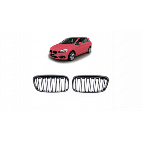 Gril BMW 2 F45 dvojité žebrování Gloss Black