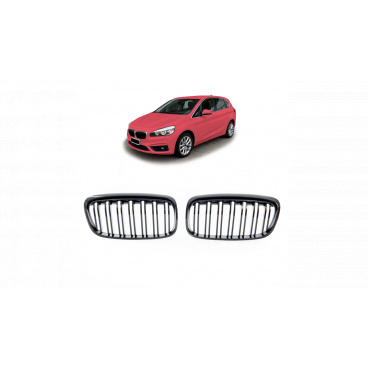 Gril BMW 2 F45 dvojité žebrování Gloss Black Gril BMW 2 F45 dvojité žebrování Gloss Black
