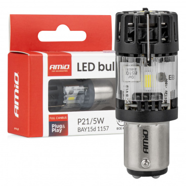 LED žárovka LumiTec BAY15D P21/5W 12V FULL CANBUS bílá