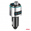 FM vysílač do auta 2×USB-A microSD 12V 24V AMIO-04654