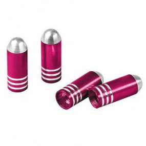 Čepičky na ventilky Bullet červené 4 ks