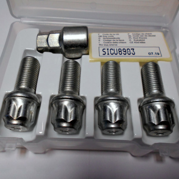 Z-BLOCKY pojistné šrouby pro vozy ŠKODA a koncernové vozy VW GROUP M14x1,5 / 27 mm s uchycením do koule Z-BLOCKY pojistné šrouby pro vozy ŠKODA a koncernové vozy VW GROUP M14x1,5 / 27 mm s uchycením do koule