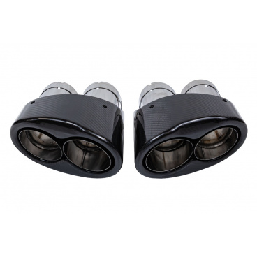 Koncovka tlumiče 190mmx2 vstup 76mm Carbon Gloss Sada Koncovka tlumiče 190mmx2 vstup 76mm Carbon Gloss Sada