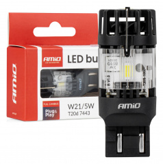 LED žárovka LumiTec T20D 7443 W21/5W 12V FULL CANBUS bílá