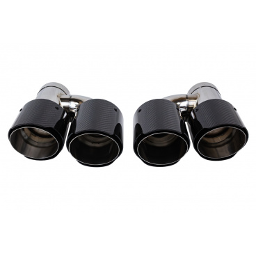 Koncovka Tlumiče 101mmx2 vstup 76mm Carbon Gloss Sada
