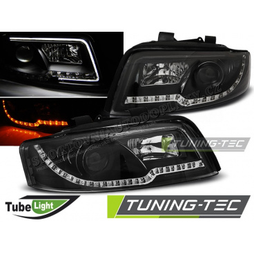 Audi A4 10.2000-10.2004 přední čirá světla Led Tube Lights black Audi A4 10.2000-10.2004 přední čirá světla Led Tube Lights black