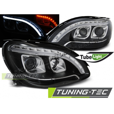 Mercedes W220 S-Klasa 09.1998-05.2005 přední čirá světla Daylight black
