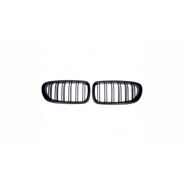 Mřížka BMW 5 F10 F11 dvojité žebrování Matná černá