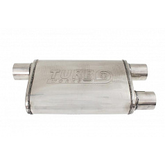Střední výfukový mezitlumič Turbowork s rozdvojením pro výfukovou klapku 57 mm