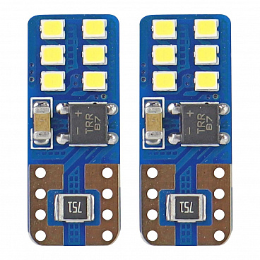 Žárovka 12 SMD UltraBright LED T10 (W5W) 12V/24V bílá CAN-BUS