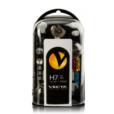 Box žárovek UNI 12V/H7 VECTA vč. pojistek Box žárovek UNI 12V/H7 VECTA vč. pojistek