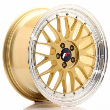 JR Wheels JR23 18x8,5 ET35 5x120 Zlaté s leštěným límcem