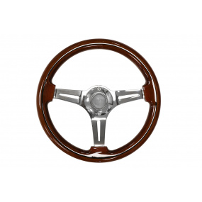 Volant 350mm Dřevo Stříbrný