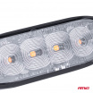 Výstražná plochá záblesková lampa 4 LED R65 R10 12-24V 