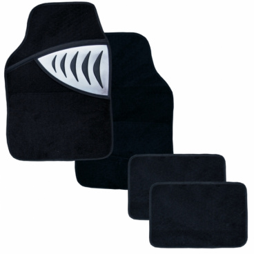 Autokoberce textilní - Shark - univerzální stříbrné Autokoberce textilní - Shark - univerzální stříbrné