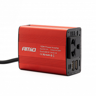 Měnič napětí 12V/230V 150W/300W 2xUSB