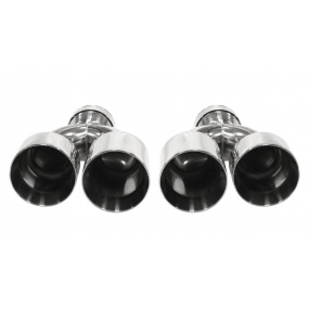 Koncovka Tlumiče 101mmx2 vstup 76mm Leštěná Sada