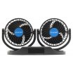 Ventilátor MITCHELL DUO 2x130mm 12V na palubní desku s teploměrem