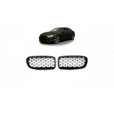 Gril BMW 3 F30 F31 Lesklá Černá