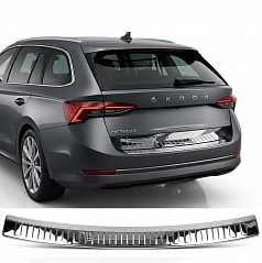 Nerez leštěný kryt horní hrany zadního nárazníku Škoda Octavia IV 2020+ kombi