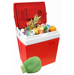 Chladící box 30L red 220/12V LED ukazatel teploty