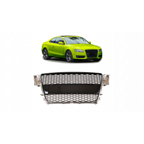 Gril Audi A5 8T Chrom & Lesklá Černá
