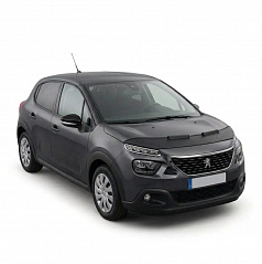 Převlek přední části kapoty černý Peugeot 3008 2016-24