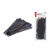 Černé kabelové stahovací pásky 2,5x150mm - 100 ks.