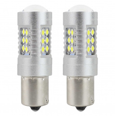Žárovky BA15S - 24 SMD LED bílé 12/24V CAMBUS (2 ks)