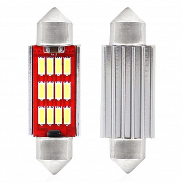 Žárovky sulfit  VISION CANBUS 12 SMD 4014 Festoon 36mm White 12V/24V