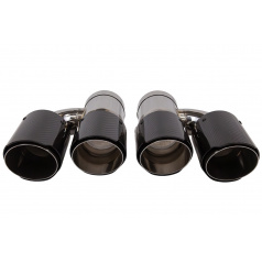 Koncovka tlumiče 89mmx2 vstup 70mm Carbon Gloss Sada
