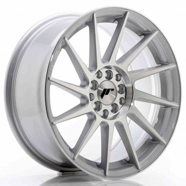 JR Wheels JR22 18x7,5 ET40 5x112/114 Stříbrná Leštěná Čelní Strana