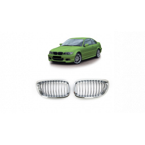 Mřížka BMW 3 E46 Facelift jednotlivé lamely Chrom