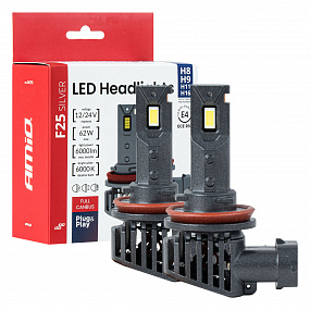Autožárovky LED F25 SILVER FULL CANBUS 62W H8 H9 H11 H16 12V 24V AMIO-04705 Autožárovky LED F25 SILVER FULL CANBUS 62W H8 H9 H11 H16 12V 24V AMIO-04705