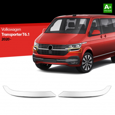 Nerez spodní kryty předních světel VW T6.1 2019+ Nerez spodní kryty předních světel VW T6.1 2019+