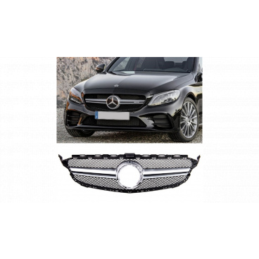 Gril Mercedes-Benz C W205 S205 A205 C205 Facelift Stříbrný Typ A