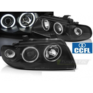 Audi A4 11.1994-12.1998 přední čirá světla Angel Eyes CCFL black Audi A4 11.1994-12.1998 přední čirá světla Angel Eyes CCFL black