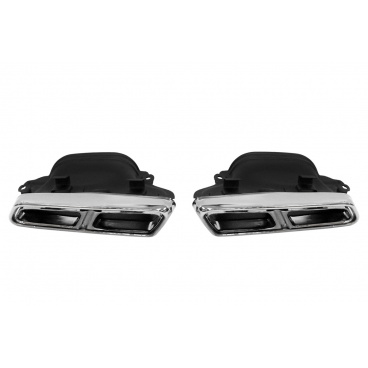 Koncovka tlumiče 285x80mm vstup 160x100mm Mercedes W212 Leštěná Sada