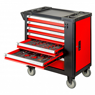 Dílenská skříňka se sadou nářadí 258 ks 840x460x870 mm