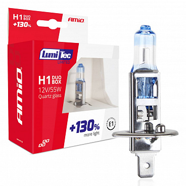 Halogenové žárovky H1 12V 55W LumiTec +130% - 2 ks Halogenové žárovky H1 12V 55W LumiTec +130% - 2 ks