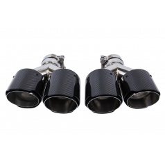 Koncovka tlumiče 101mmx2 vstup 70mm Carbon Gloss Sada