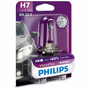 Halogenová žárovka Philips Vision Plus H7 12V 55W +60% 1  ks