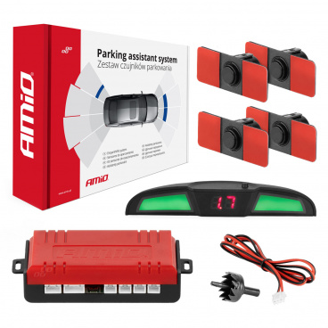 Sada parkovacích senzorů LED COB 4 černé vnitřní senzory 16,5 mm 