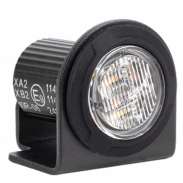 Výstražná lampa kulatá oranžová LED R65 12V 24V 12W