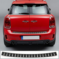 Nerez - karbon kryt horní hrany zadního nárazníku Mini Countryman 2017-23