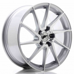 JR Wheels JR36 18x8 ET35 5x120 Stříbrná kartáčovaná čelní strana