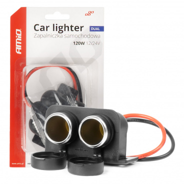 Hermetická dvojitá autozásuvka 12V 24V Hermetická dvojitá autozásuvka 12V 24V