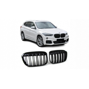 Gril BMW X1 F48 jednotlivé žebro Lesklá černá