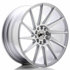 JR Wheels JR22 18x8,5 ET40 5x112/114 Stříbrná Leštěná Čelní Strana